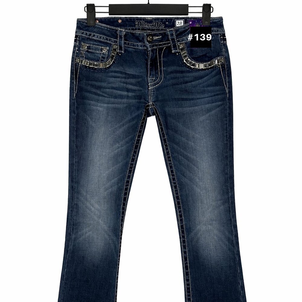 MISS ME Women’s Signature Boot 28 Low Rise Dark Denim